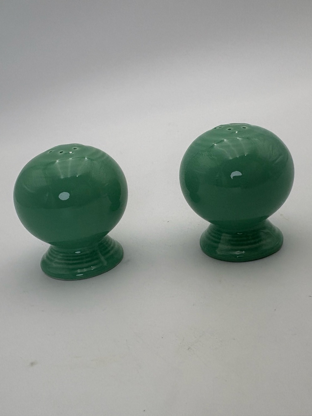 Fiesta Homer Laughlin Seamist  Green Ceramic Salt and Pepper Shakers